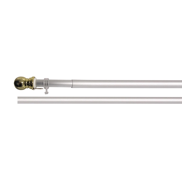 6' Budget Indoor Aluminum Pole With Top & Zip Ties 2