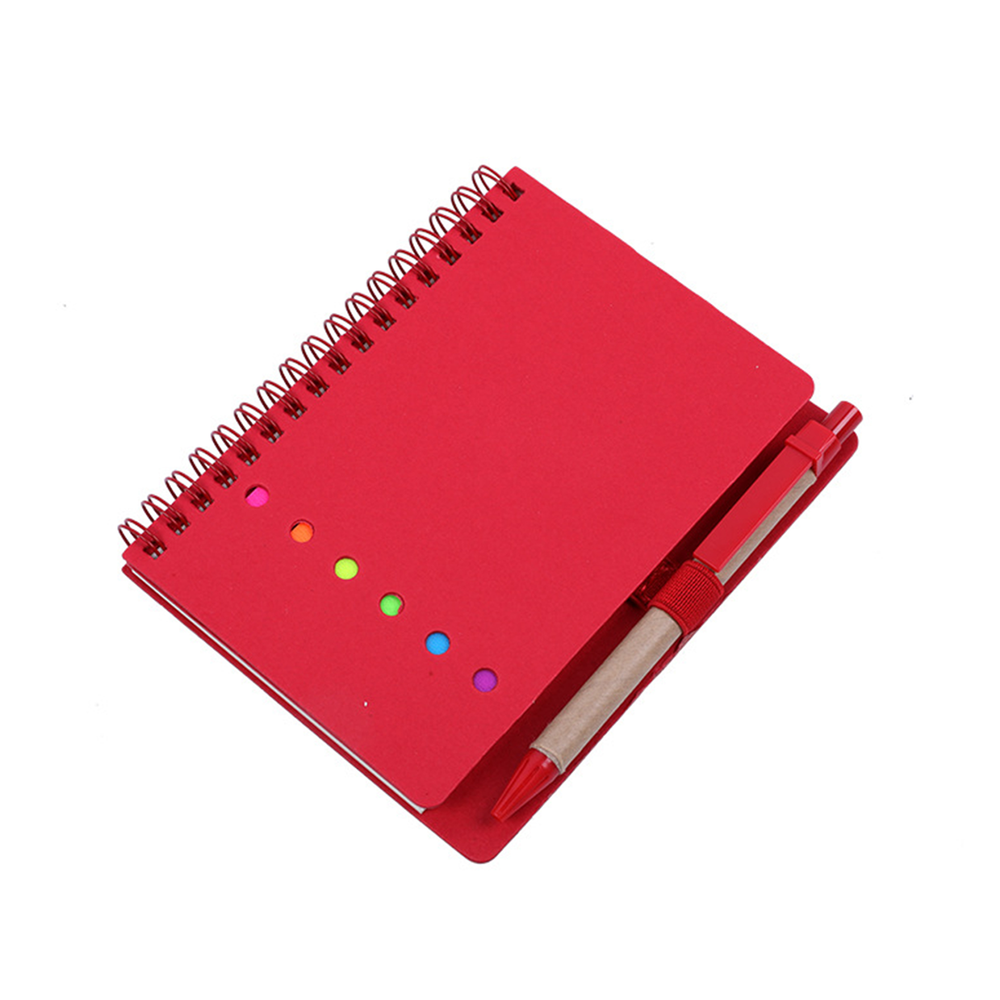 Spiral Bound Notebook Set With Ballpoint Pen And Sticky Notes 7