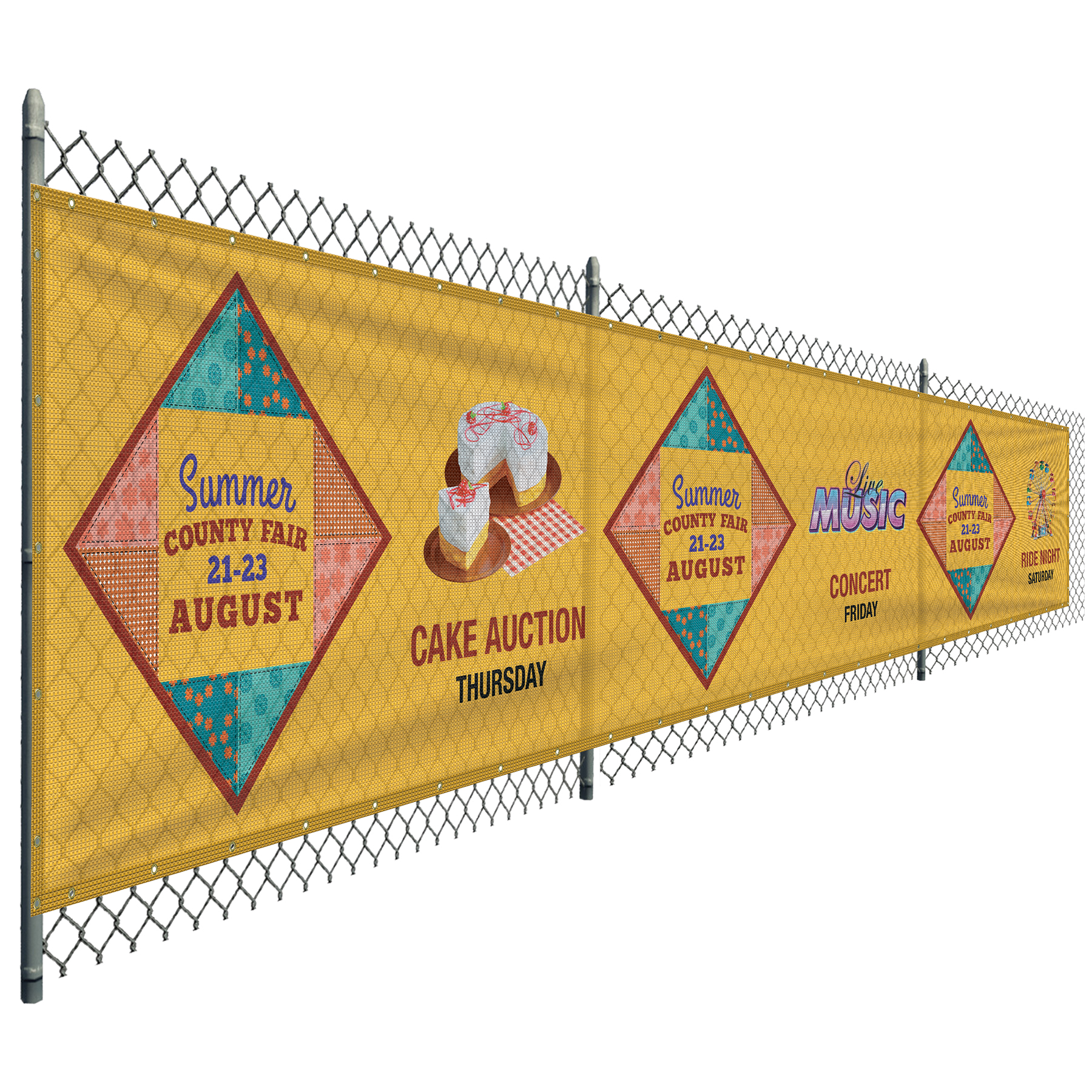5' x 24' Premium Polyester Mesh Banner 11