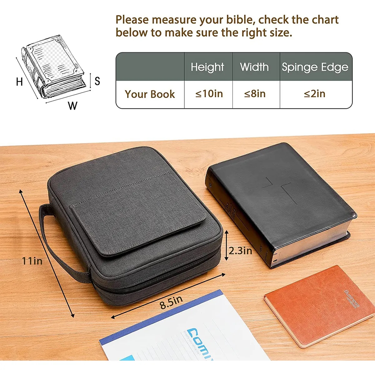 Bible Covers  Case Carrying Church Bag with Book Stand 3