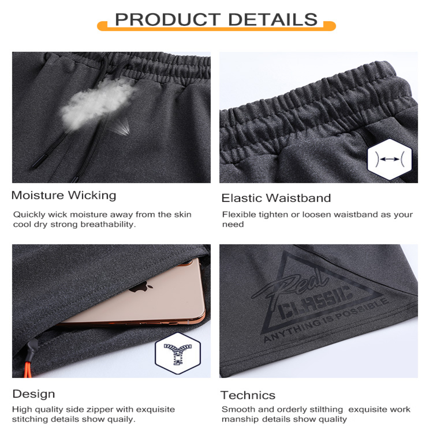 Men's Running Shorts - Stock Style 1 2