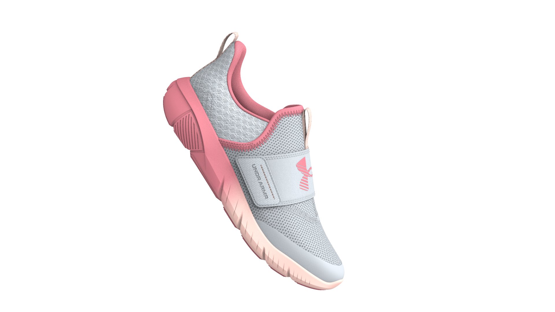 Girls' Grade School UA Flash Fade Running Shoes, custom youth shirt with logo imprint 3