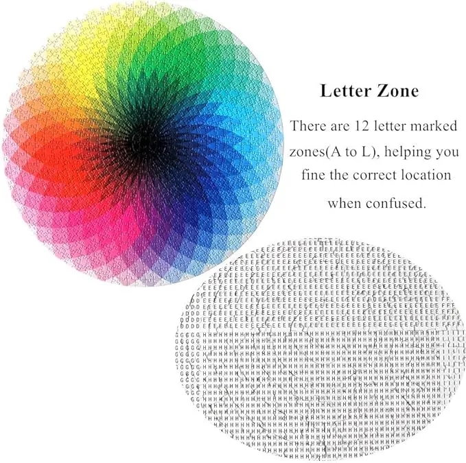 Custom Circle Round JigsawPuzzles for Adults 1000 Pcs Game 3