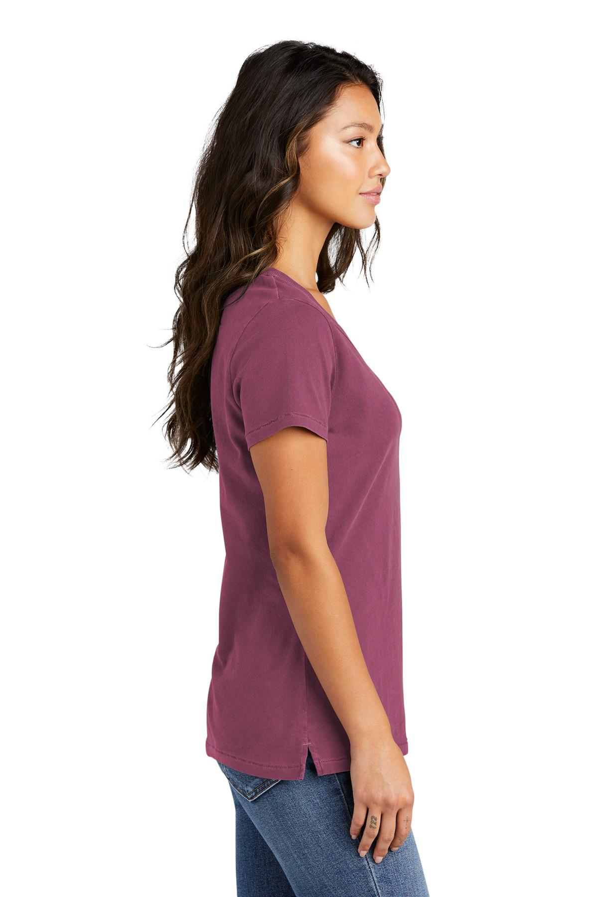 Port & Co Women's Beach Wash Garment-Dyed V-Neck Tee LPC099V 43