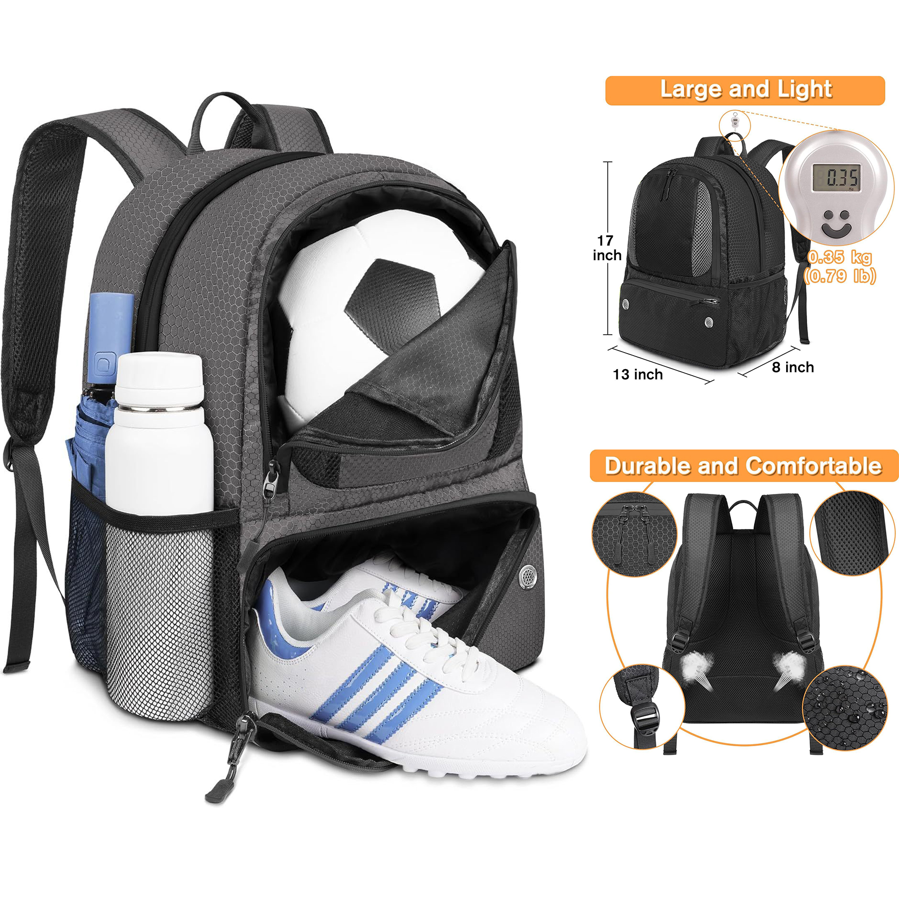 Soccer Backpack Bag 2
