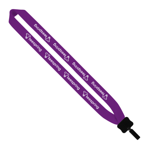 1" Cotton Lanyard with Plastic Clamshell & Bulldog Clip 24