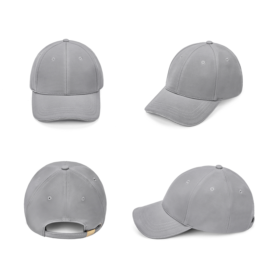 Stock Solid Color Polyester Ottoman 6 Panel Cap, Double 20