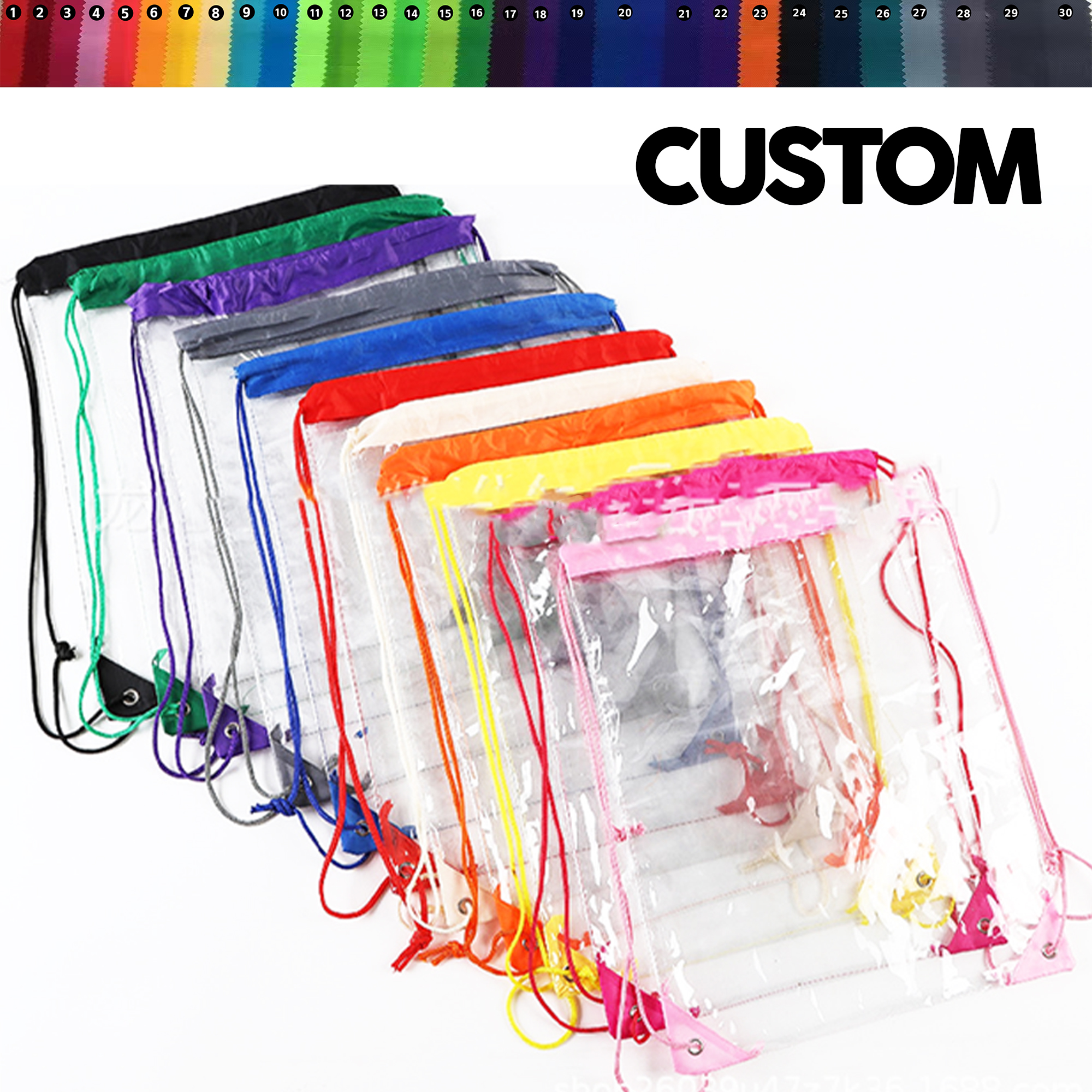 Transparent PVC Drawstring Bag 2