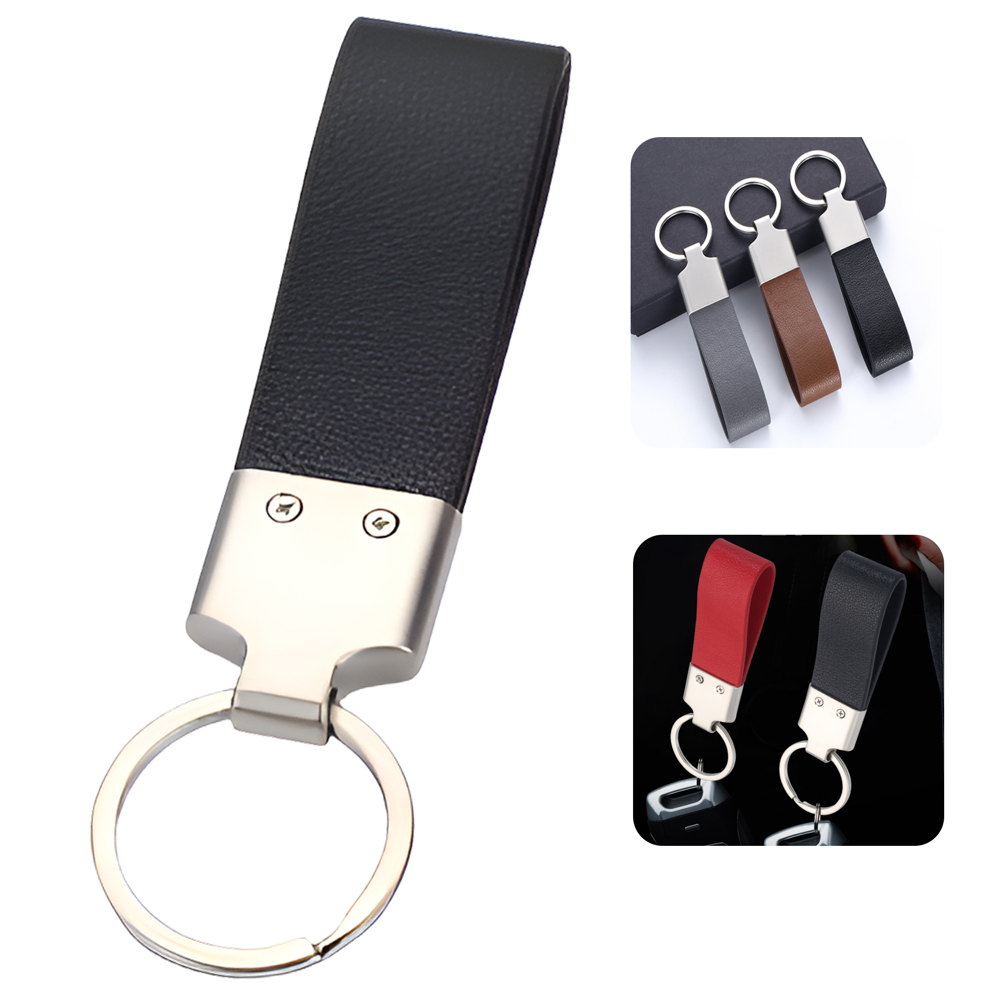MOQ 50 PCS Durable Leather Keychain 2