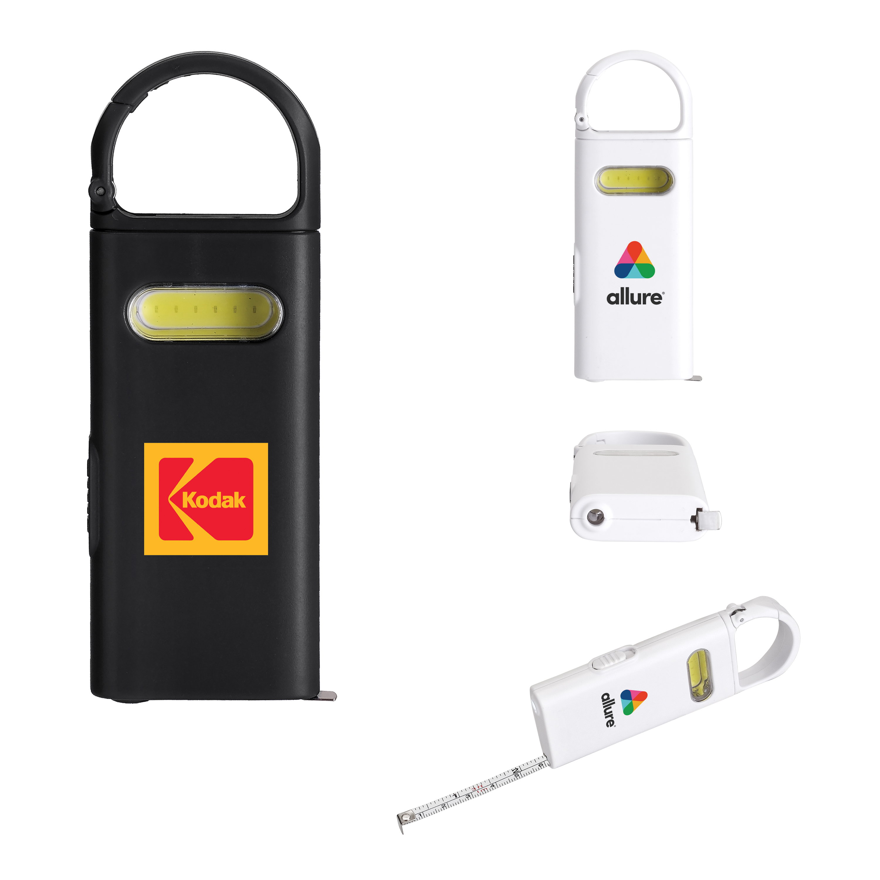 Carabiner COB Flashlight w/ Measuring Tape 2