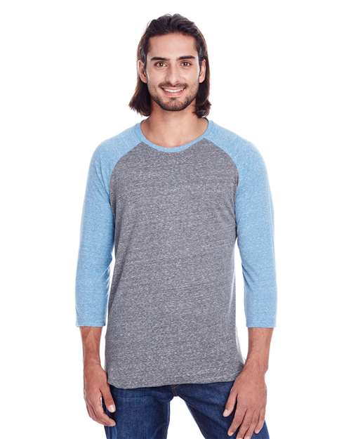 Unisex Triblend Three-Quarter Sleeve Raglan T-Shirt - 302G 6