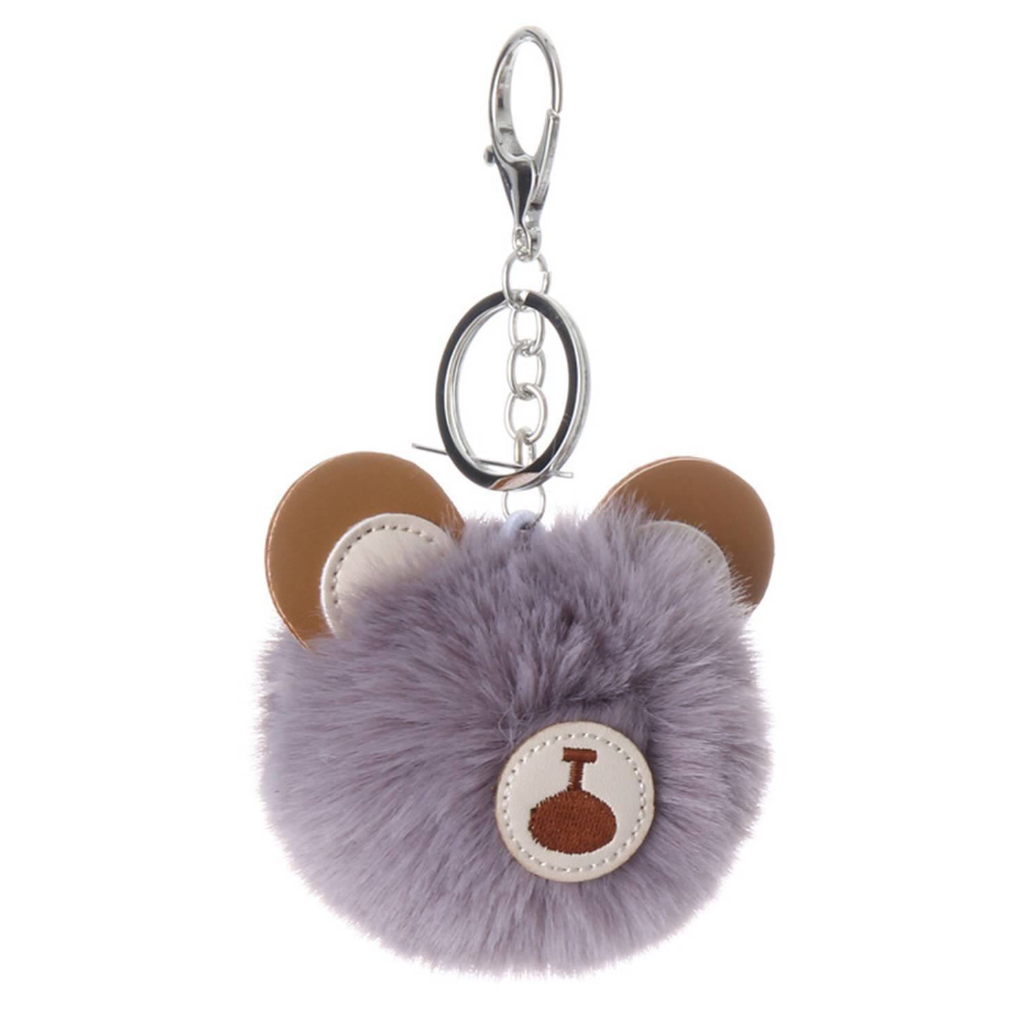 Fuzzy Bear Charm Keychain 4