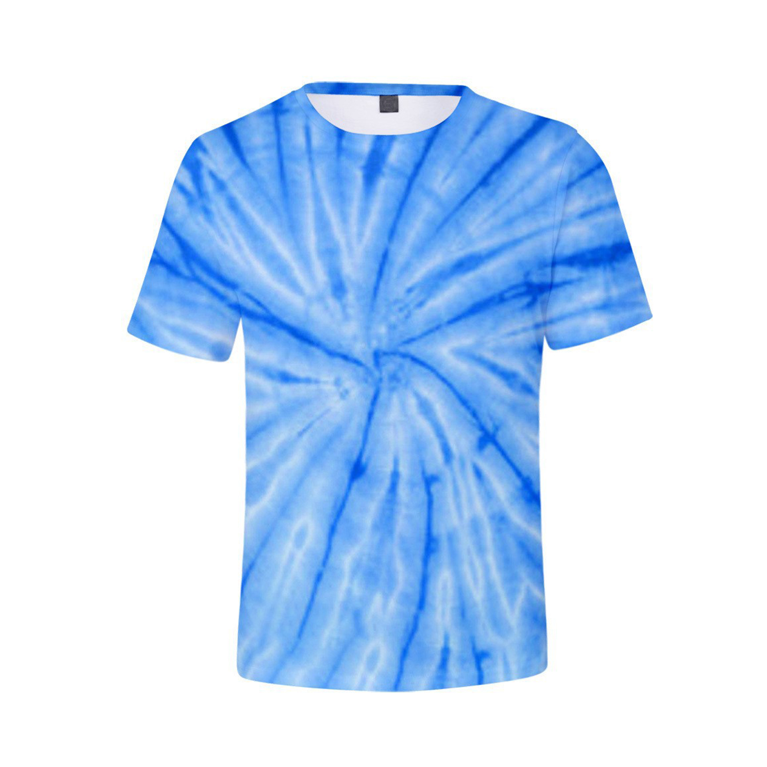 Tie Dye Polyester Round Neck T-Shirt 4