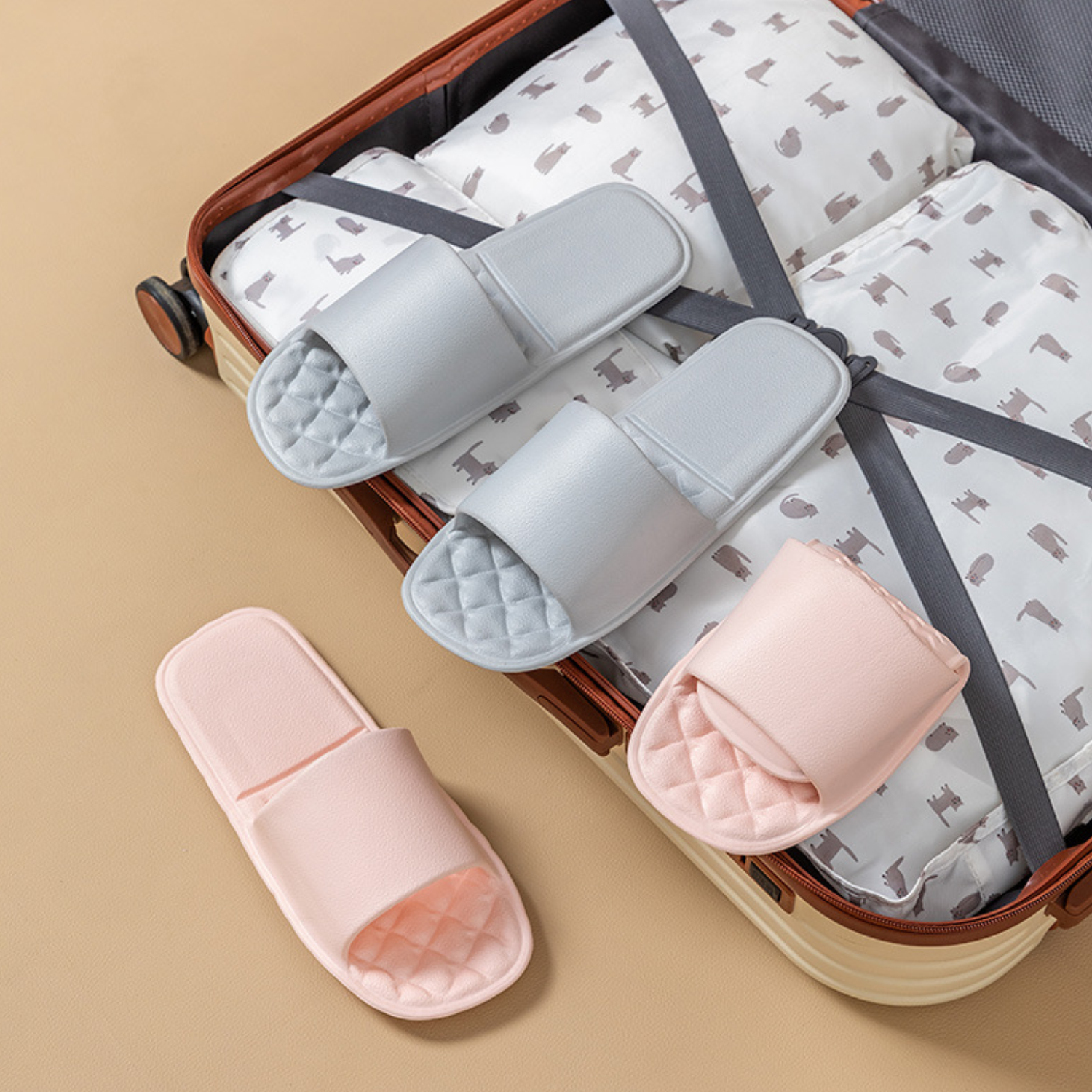 EVA Anti slip Foldable Travel Slippers 2