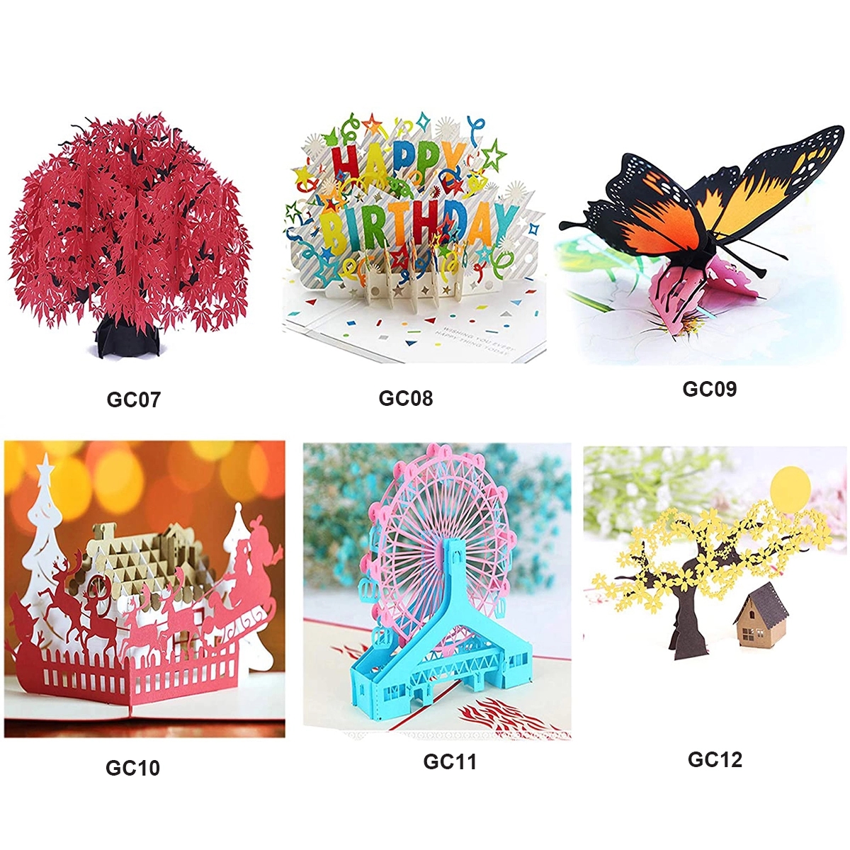 Assorted 3D Pop Up Greeting Card 2