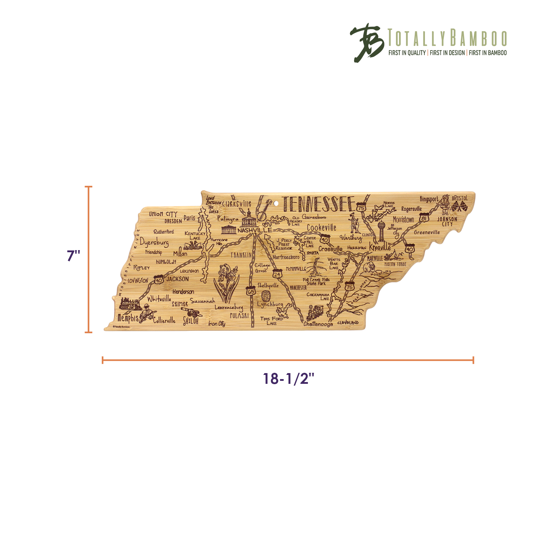 Destination Tennessee Cutting & Serving Board 8