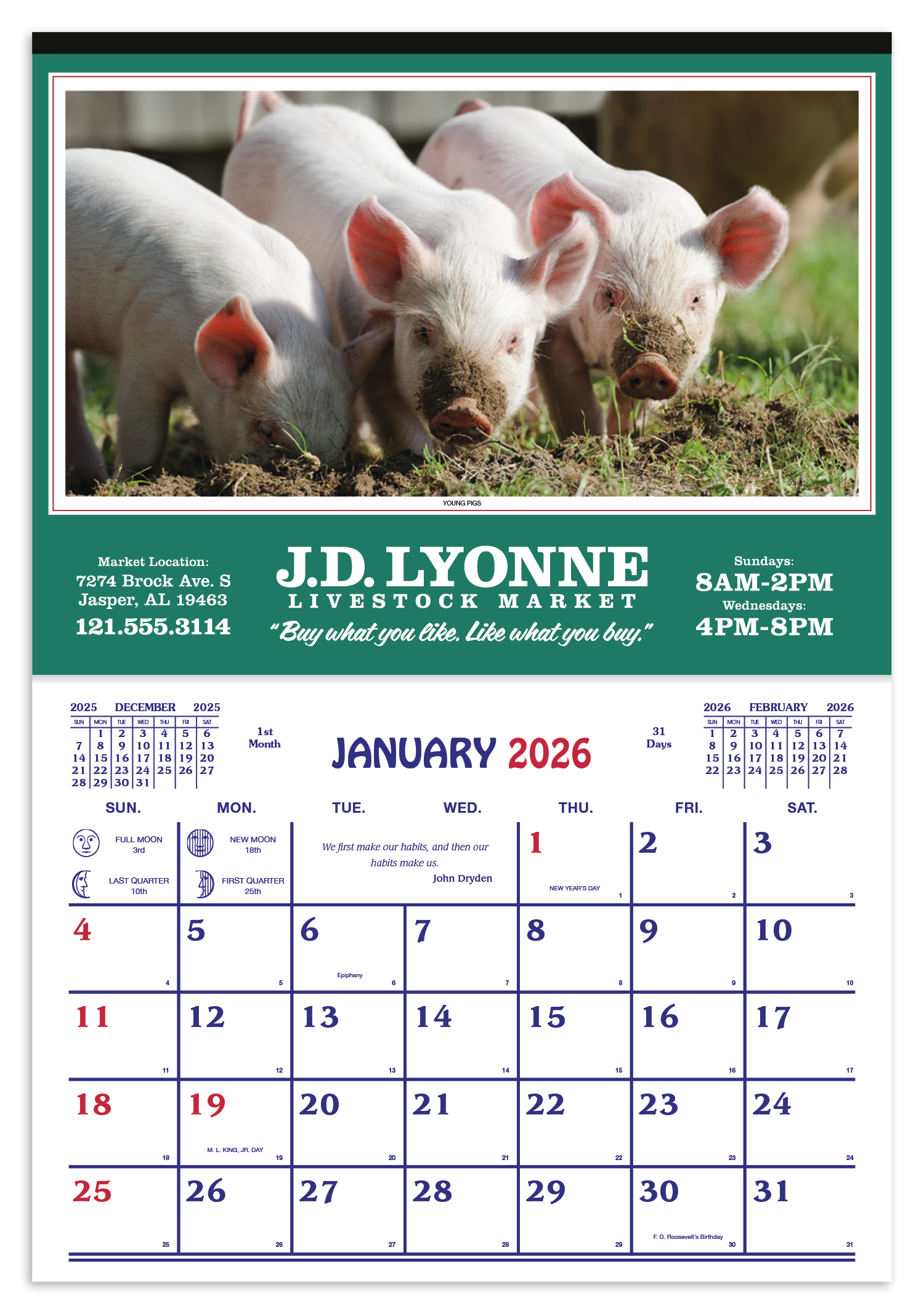 Skinner & Kennedy® Farm Calendar 32