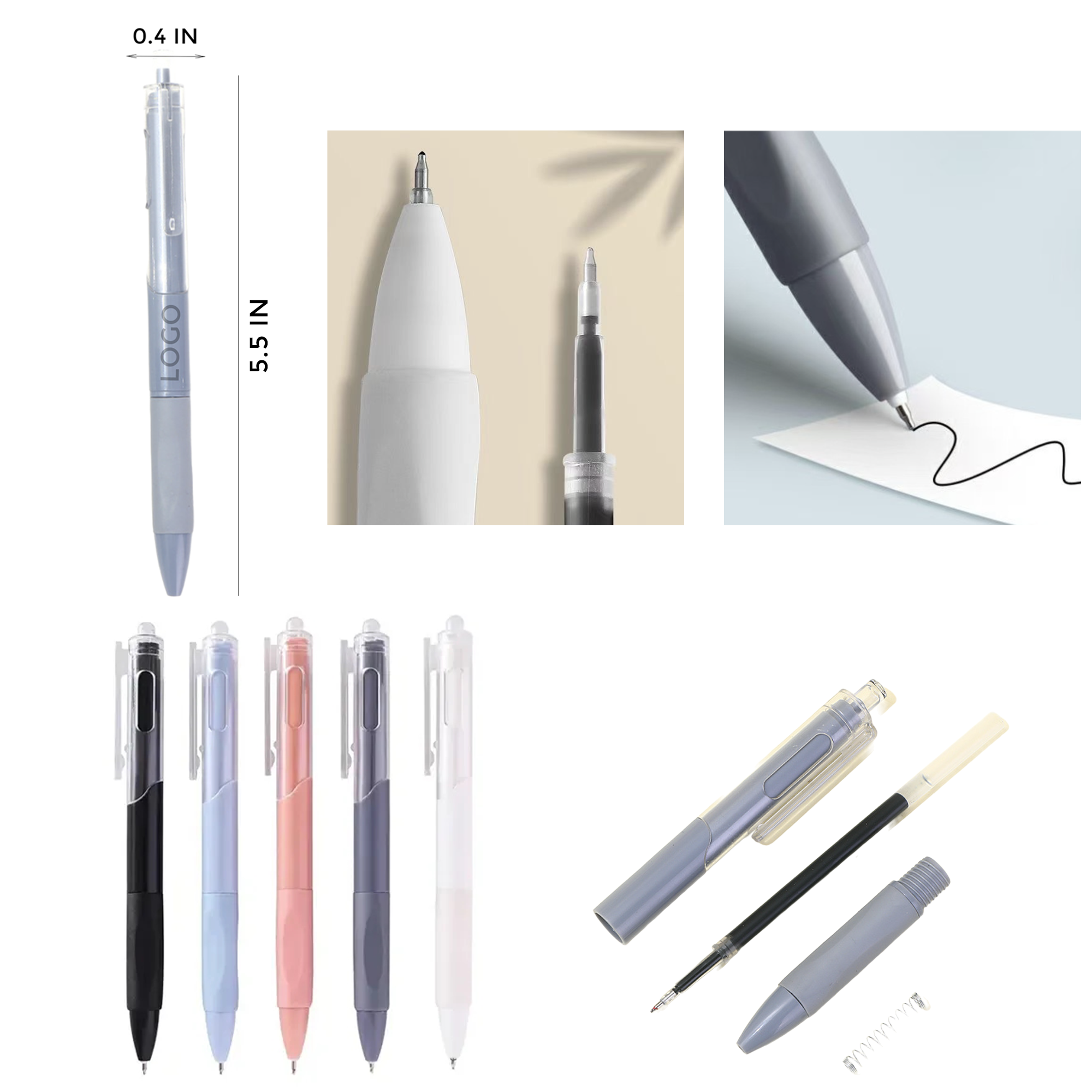MOQ 10 PCS Convenient Click Ballpoint Pen 2
