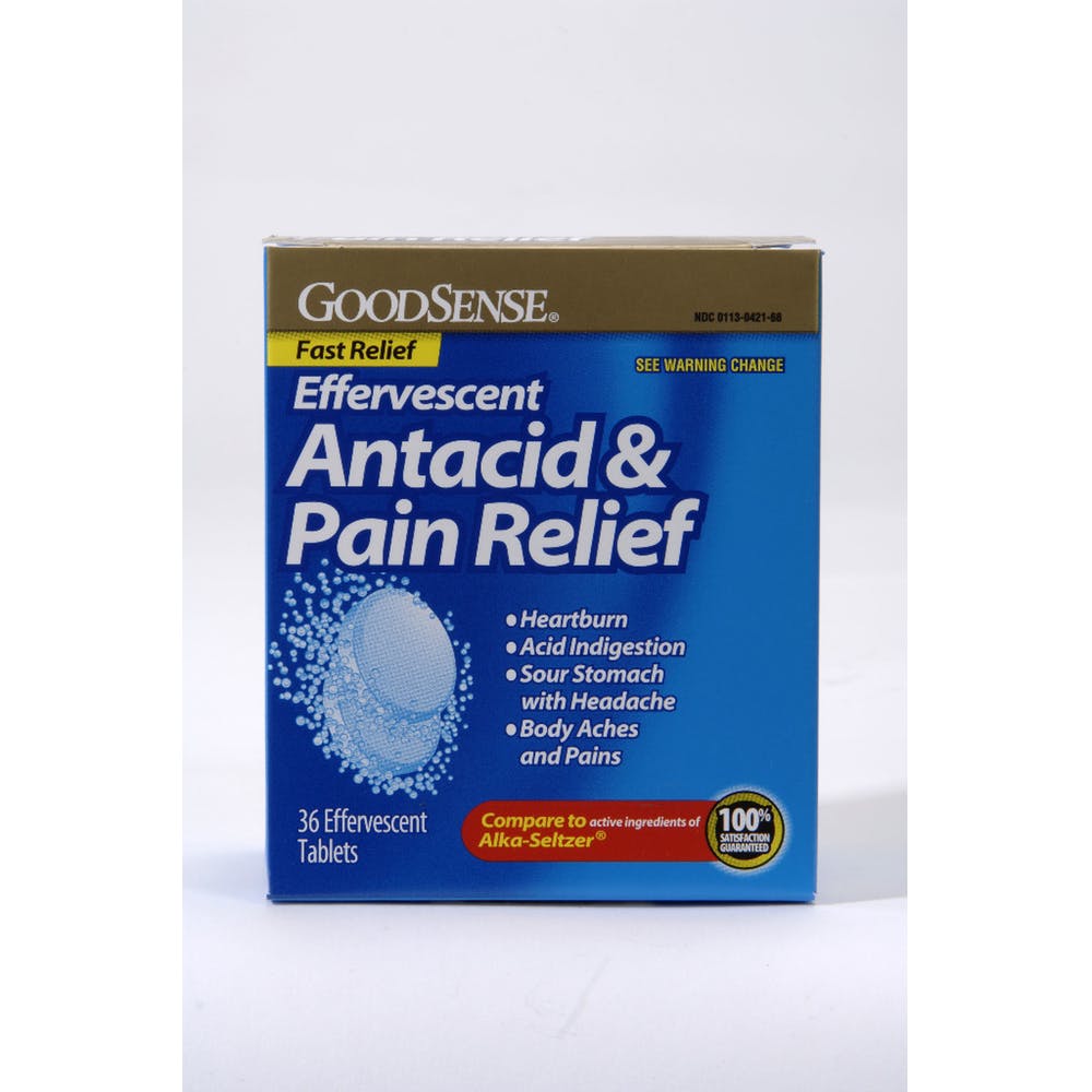 Antacid & Pain Relief - 36 Pack Effervescent Tabs 1
