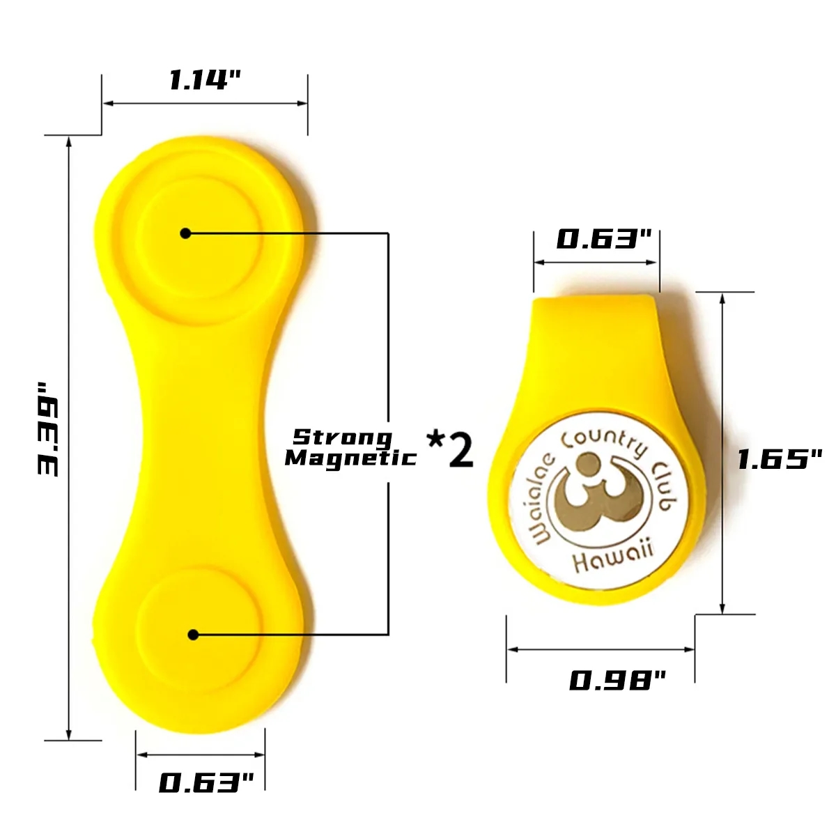 Silicone Golf Ball Marker Hat Clip Strong Magnetic Closure 3