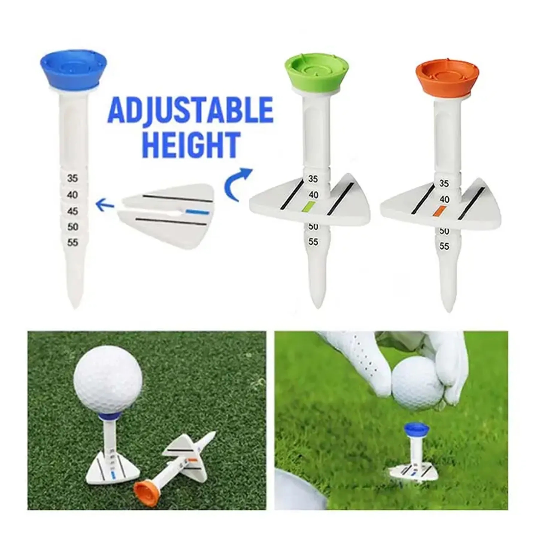 Adjustable Height Plastic Golf Tee 6