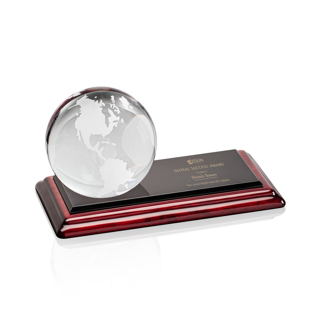 Globe Award on Rosewood Base 13