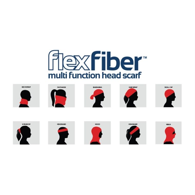 FlexFiber™ Neck Gaiter Head Scarf - Domestic Production (19"x10") 2
