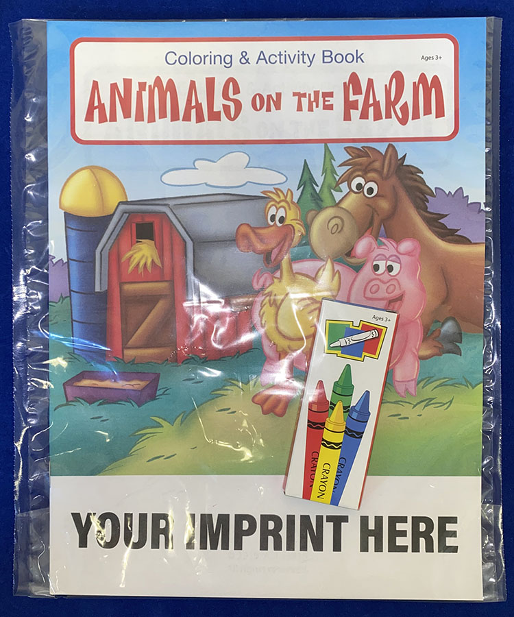 COLORING SET - Animals on the Farm Coloring Book Fun Pack 1