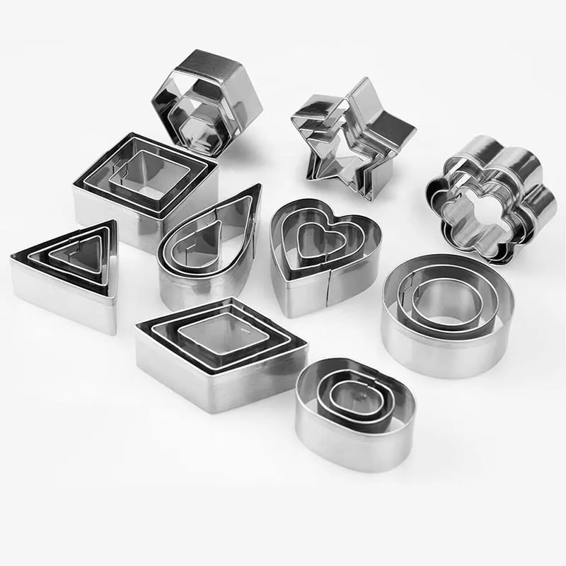 30Pcs Stainless Steel Cookie Cutter Mold Set 4