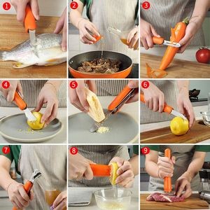 Stainless Steel Garlic Mincer Squeezer With Bottle Opener 1