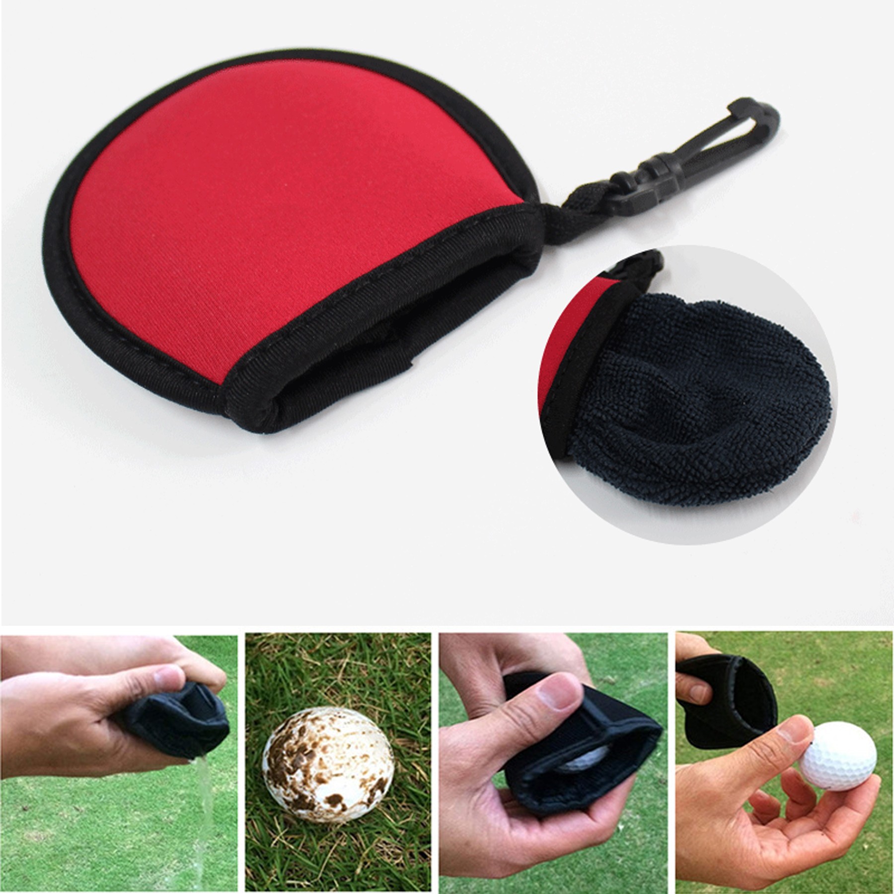 Portable Golf Ball Cleaner Pouch 2
