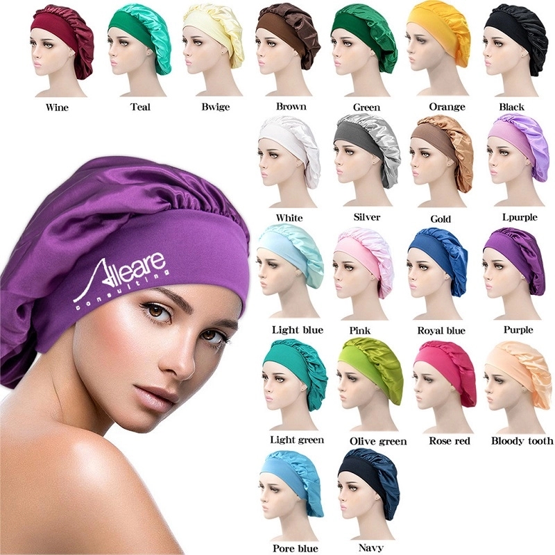 Silk Satin Bonnet Hair Cover Sleep Cap 1