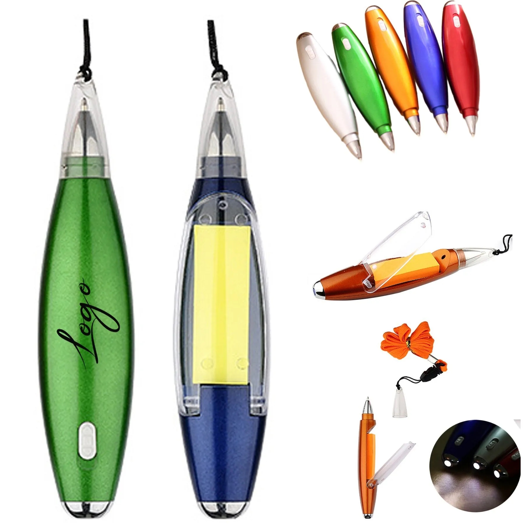 Ball Point Pen with Sticky Notes/Flashlight 5