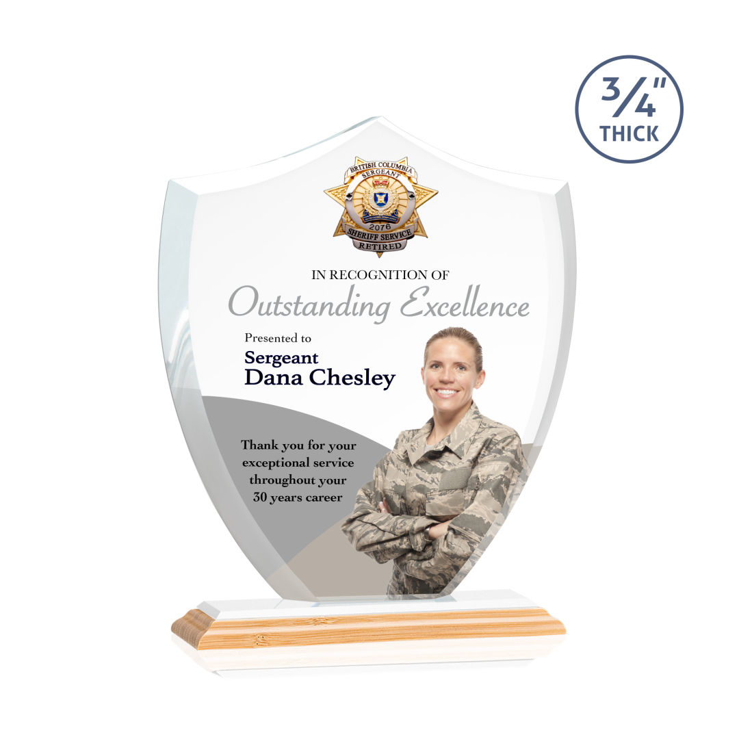 Scudo Shield VividPrint™ Award - Bamboo/White 1
