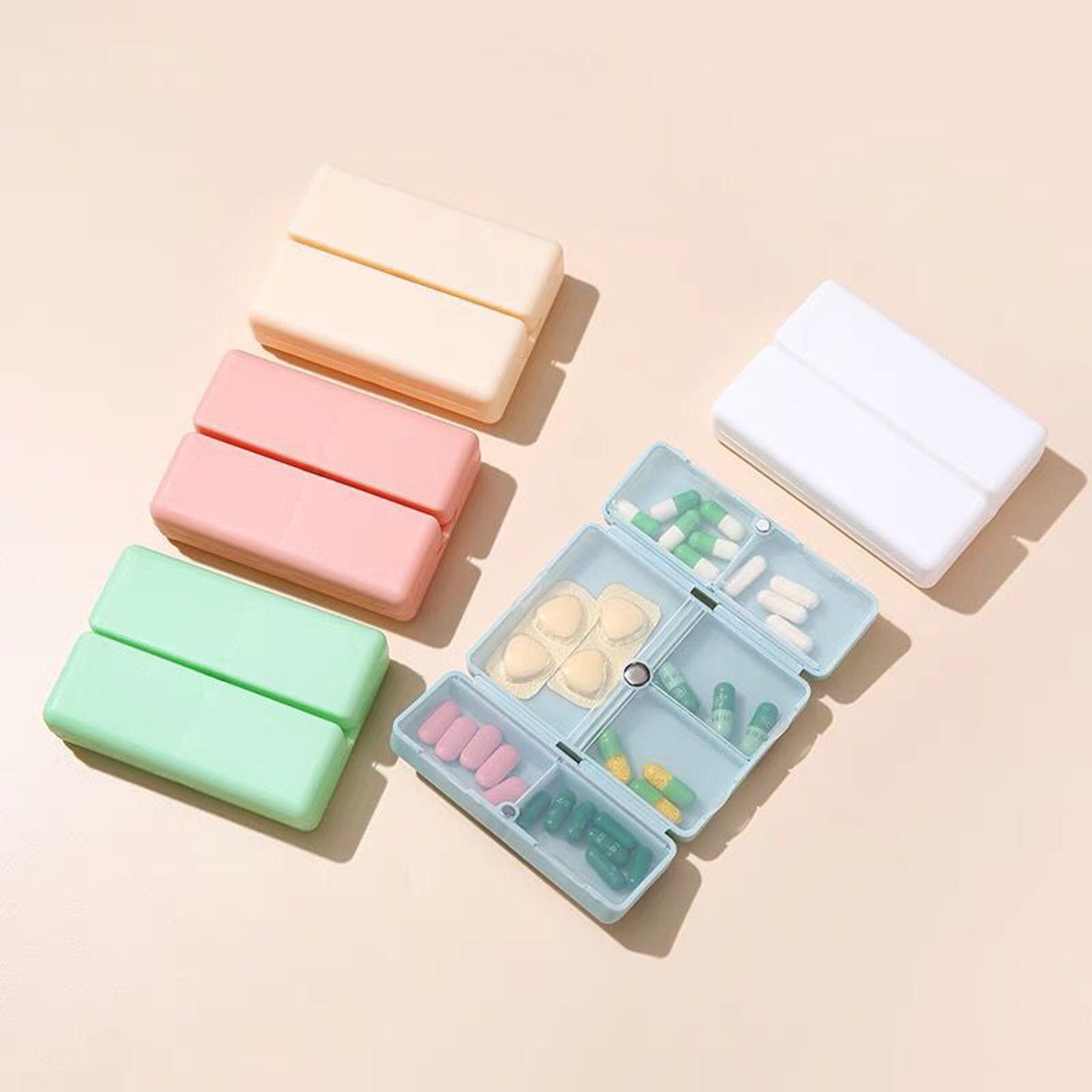 7 Compartment Portable Travel Pill Organizer
