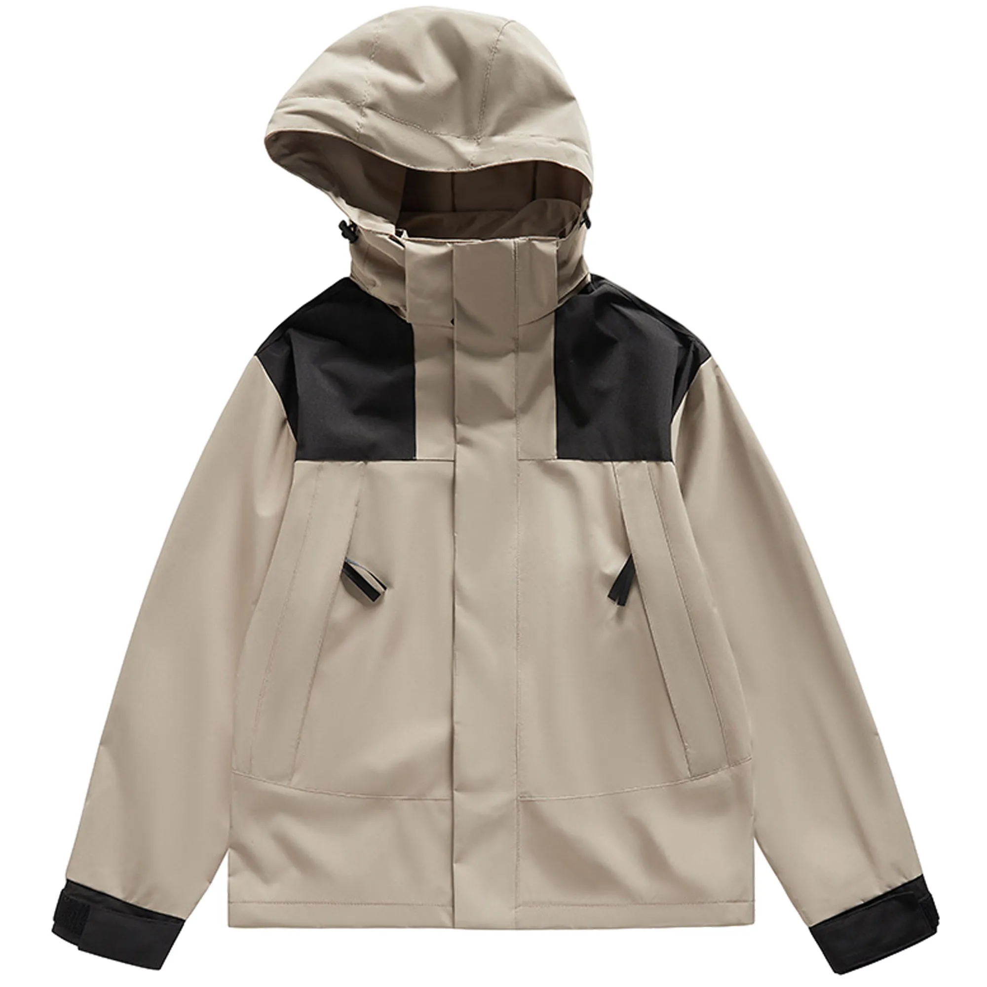 Unisex Oxford Cloth Shell Outerwear Jacket W/Detachable Hood 8