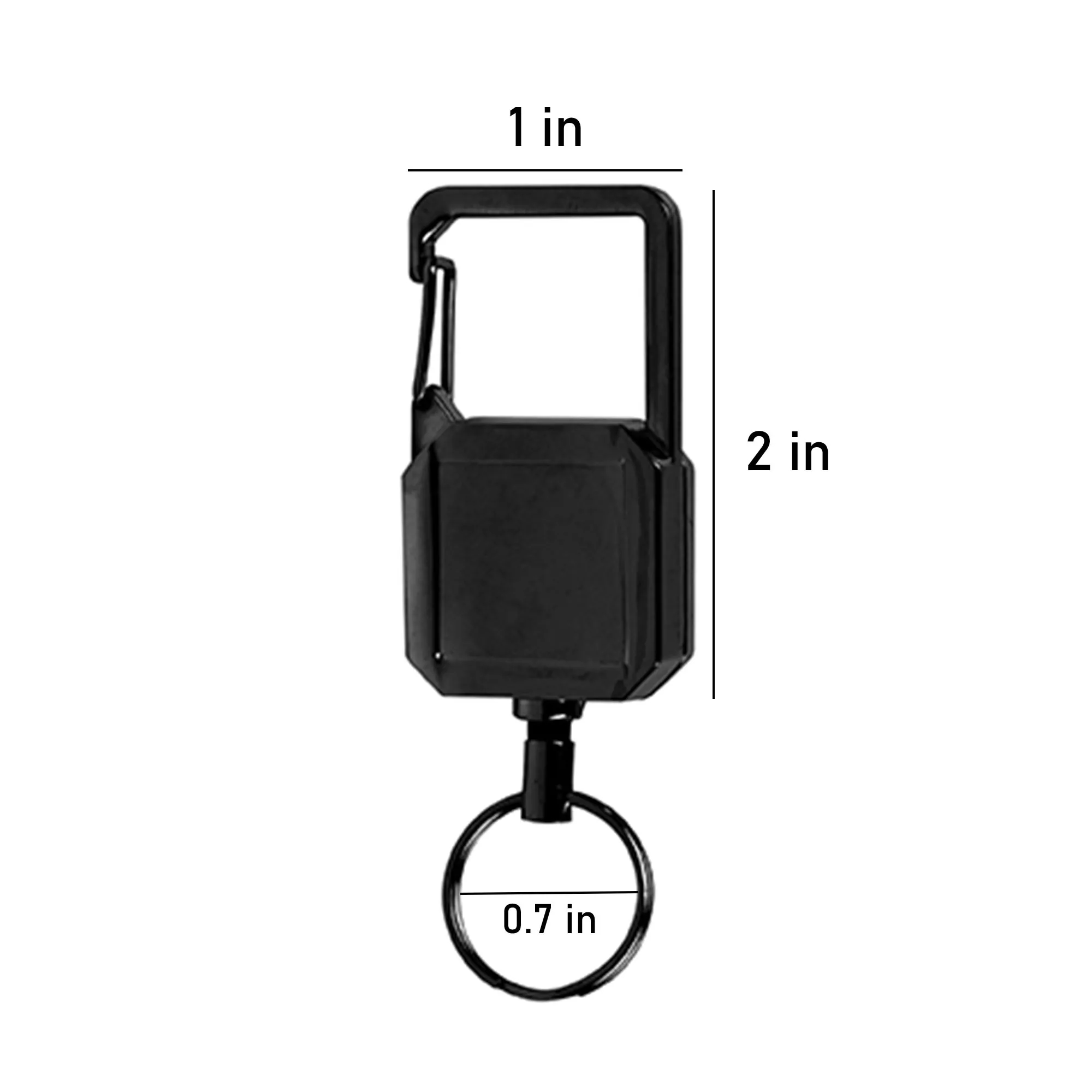 Badge Reel Keychain with Carabiner 2