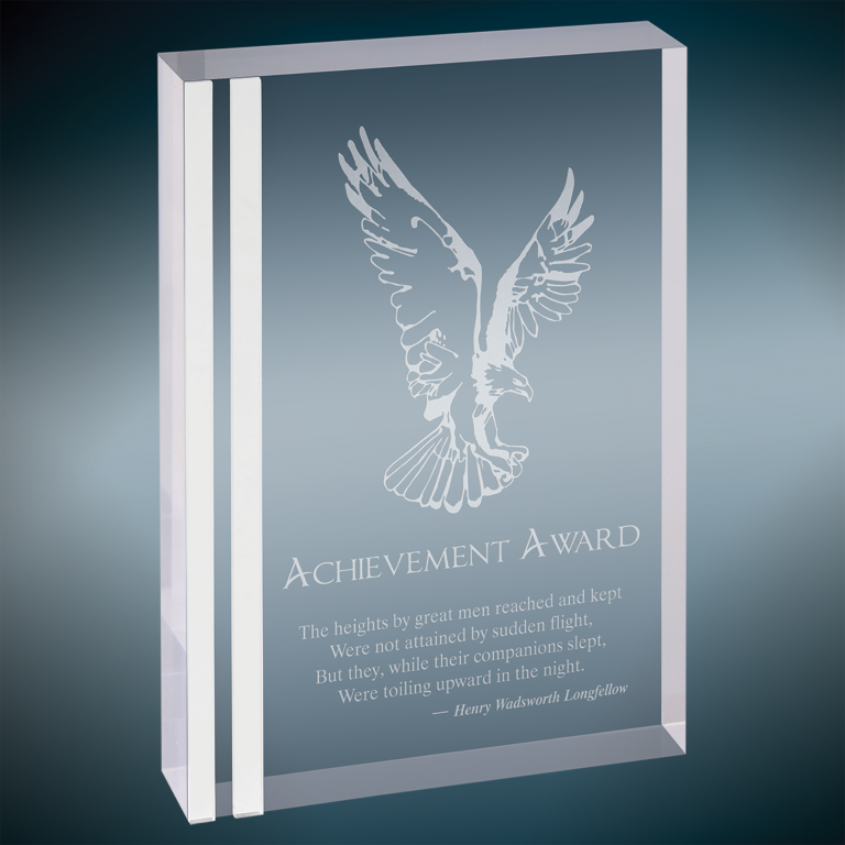 6" x 8" Silver Rectangle Acrylic Award