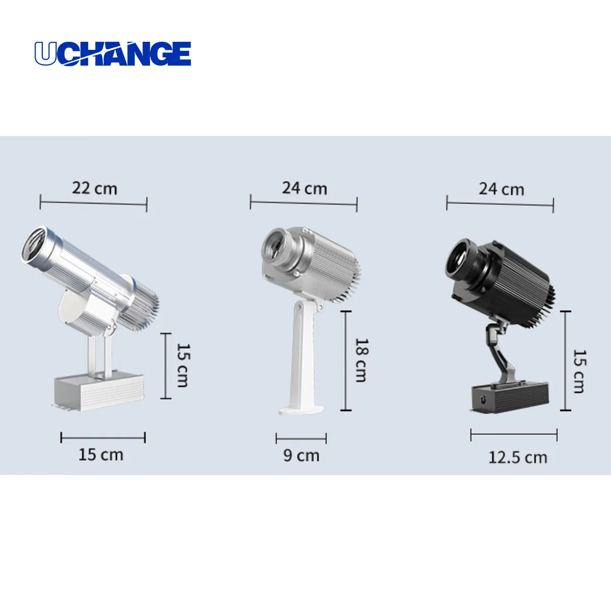 Outdoor Logo Projection Light, 25W Waterproof Rotating 3