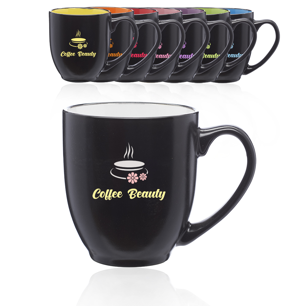 16 oz. Bistro Two-Tone Ceramic Custom Mug - Colors 4