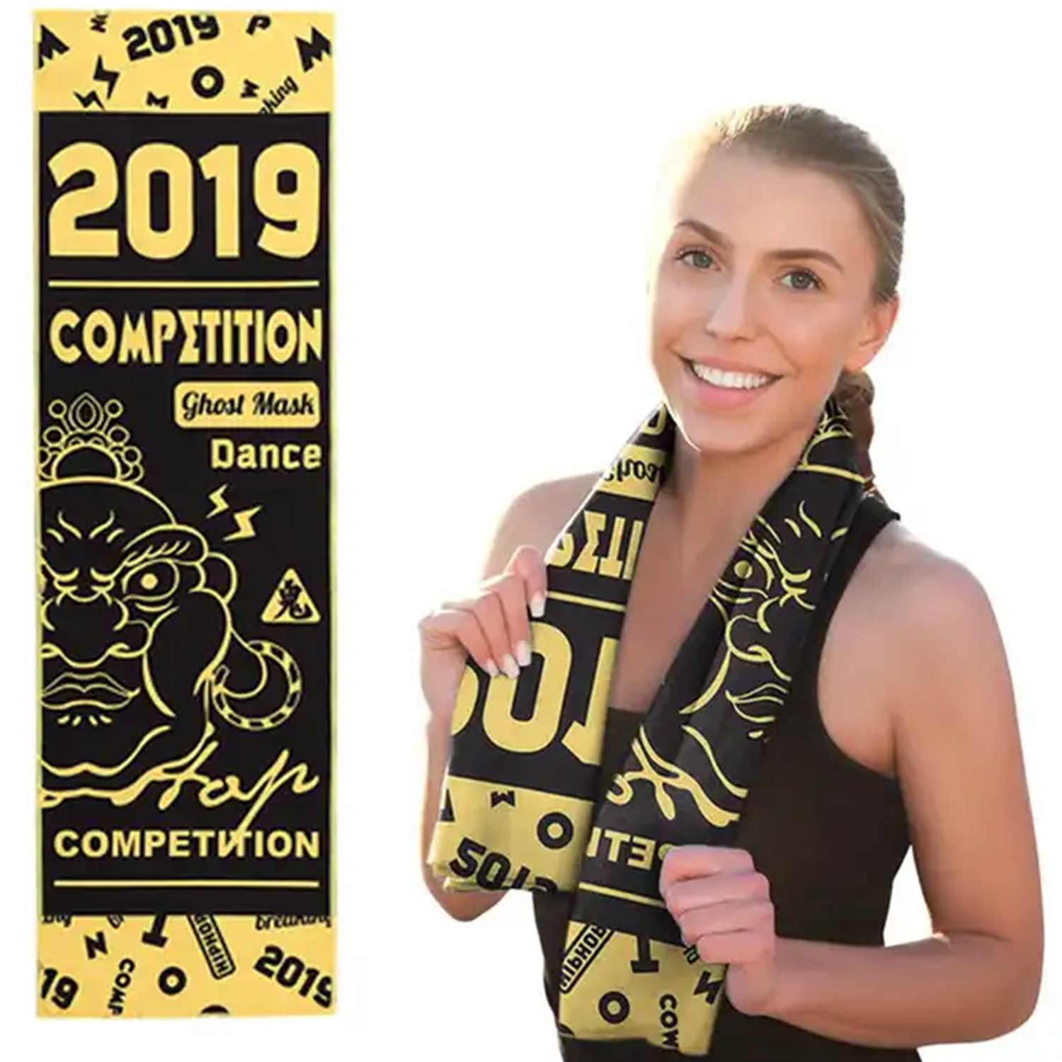 12" x 31.5" Sublimated Mesh Cooling Towel 7