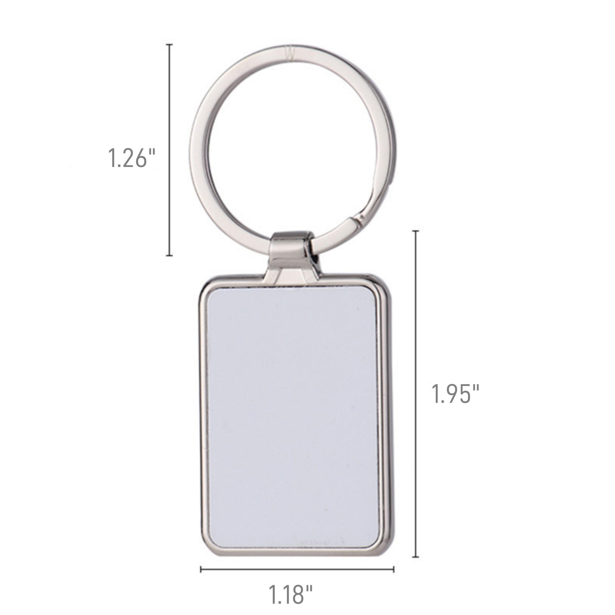 Metal Heat Transfer Keychain Square 2