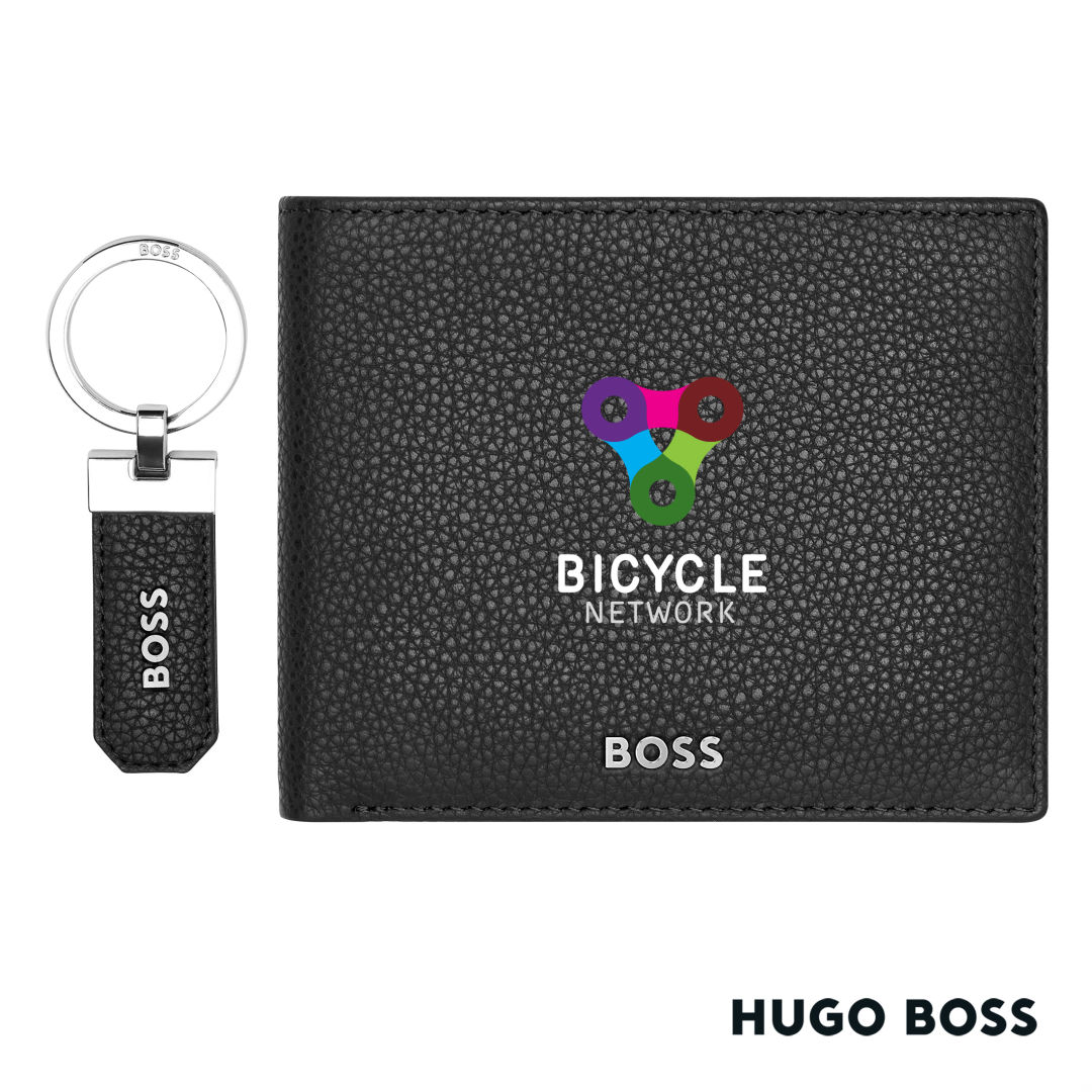 Hugo Boss® Classic Grained Key ring & Wallet Set 1