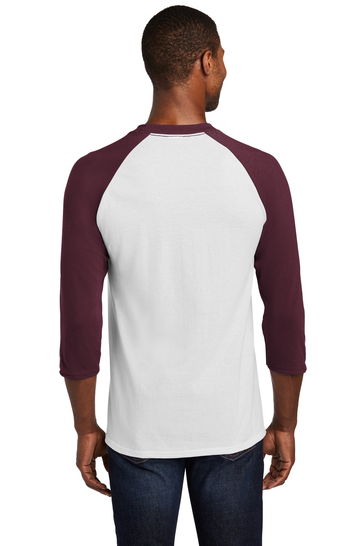 Port & Co Core Blend 3/4-Sleeve Raglan Tee. PC55RS 3