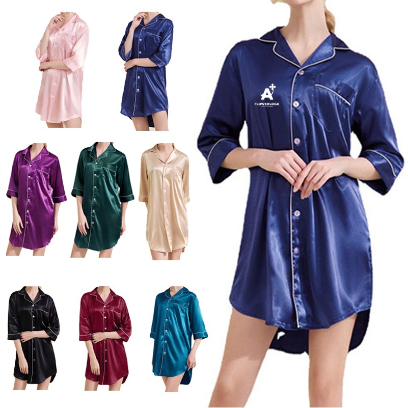 Women'S Silk Pajamas Dress 1