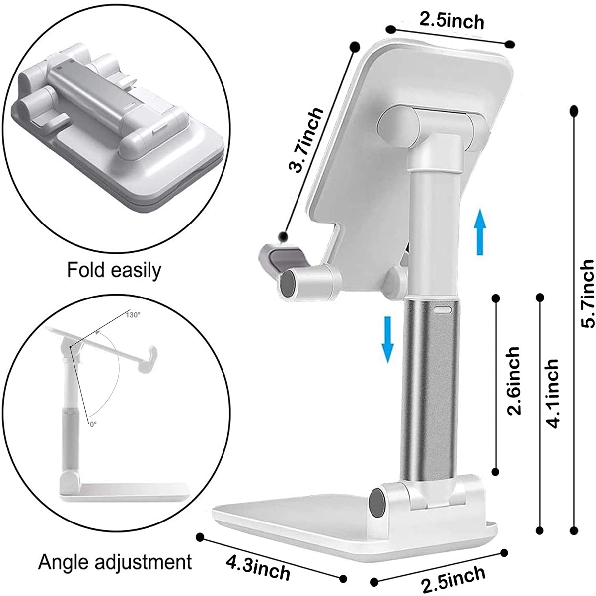 Foldable Phone Holder Tablet Stand for Desk 2