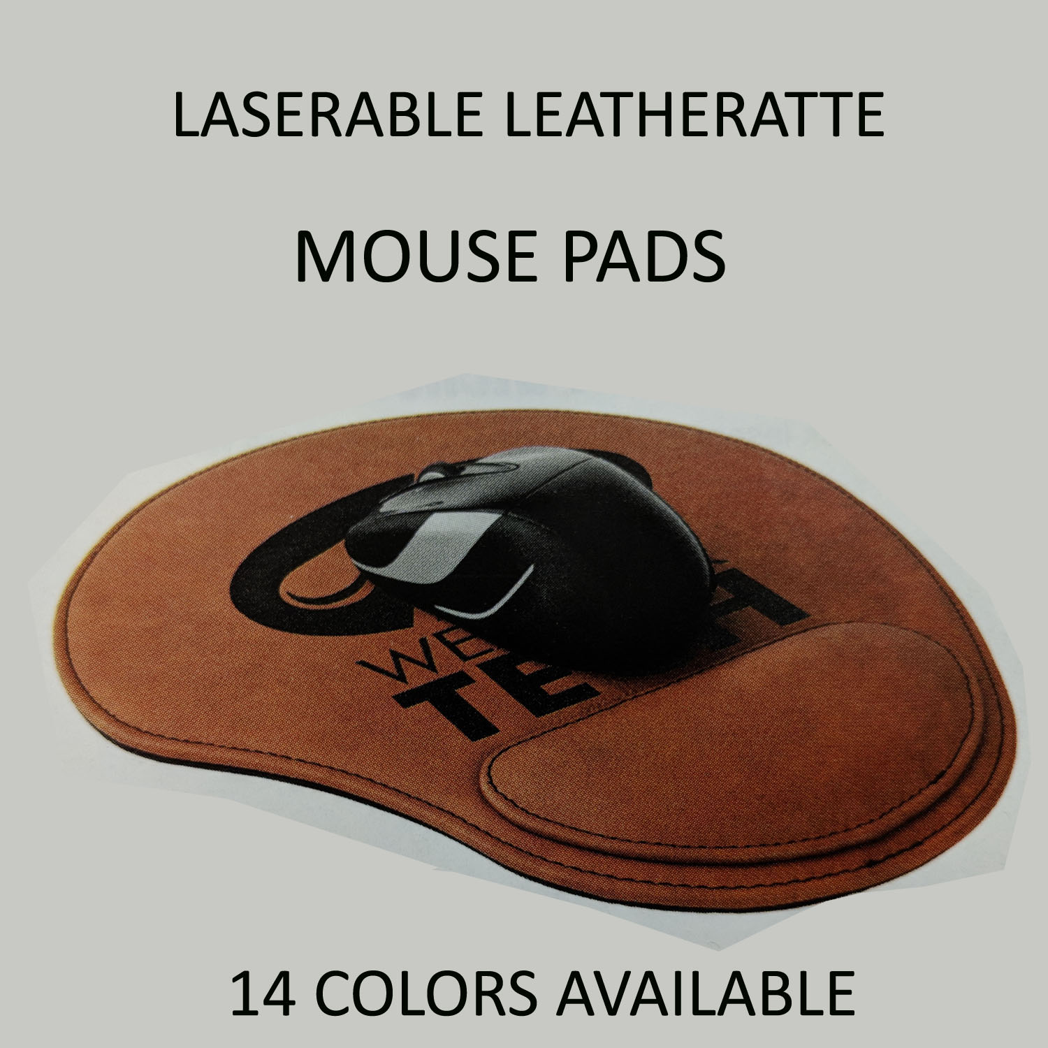 Leatherette Mouse Pad With Wrist Rest 2