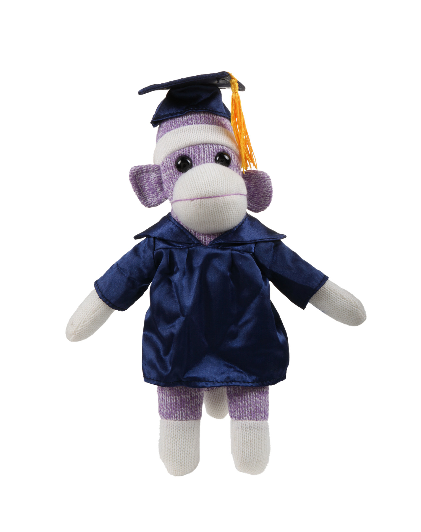 Purple Sock Monkey with Graduation Cap and Gown 3