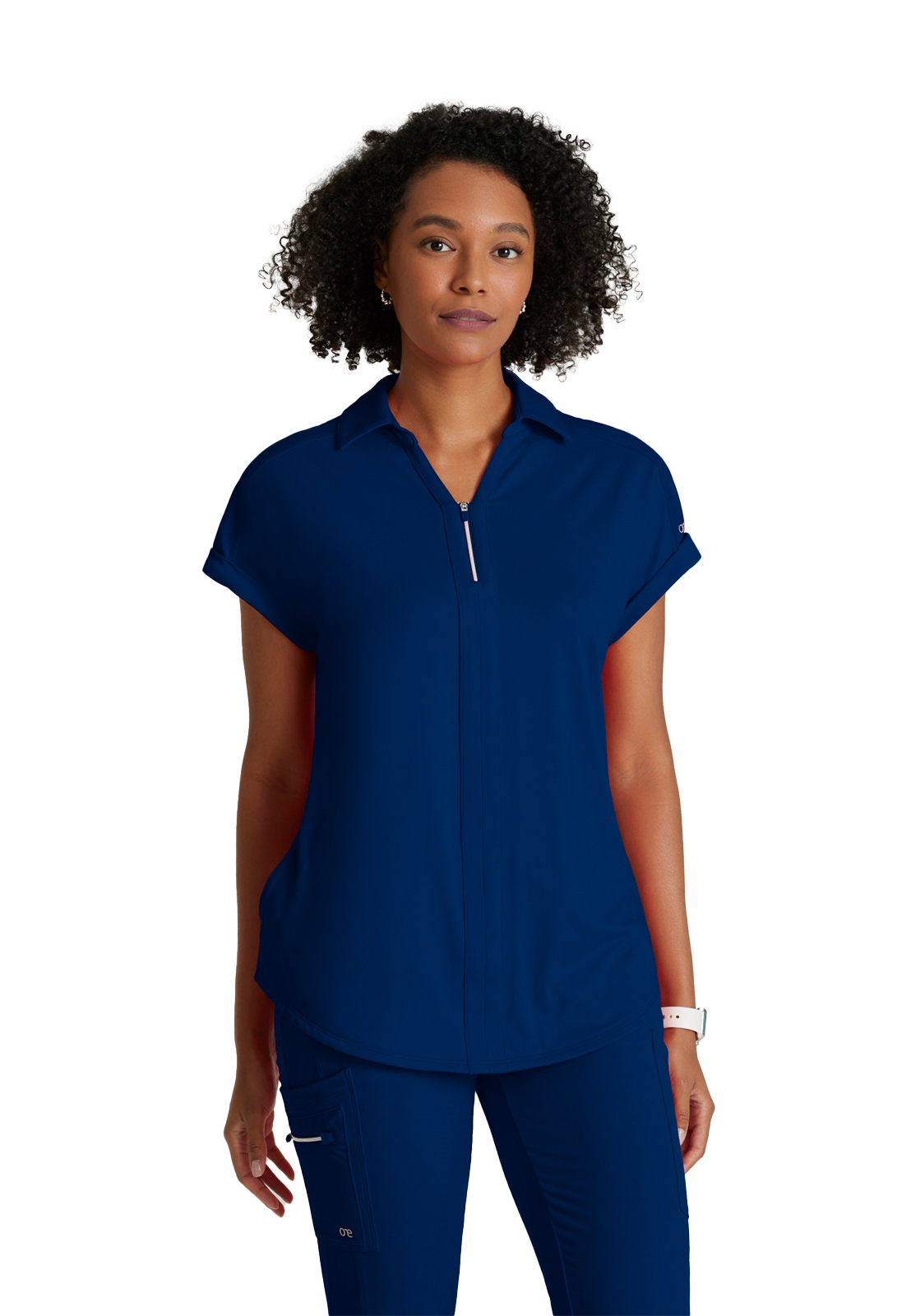 Barco One Performance Knit - Women's Two-Pocket Zip-Neck Engage Scrub Top 2