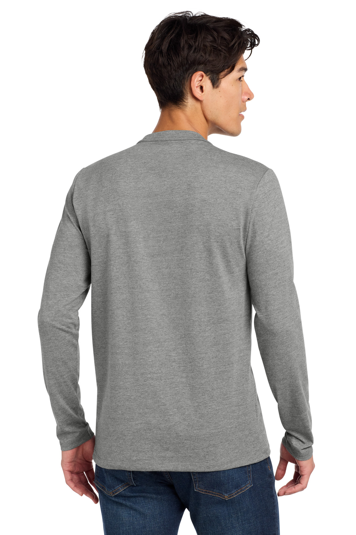 New Era Heritage Blend Long Sleeve Crew Tee. NEA102 2